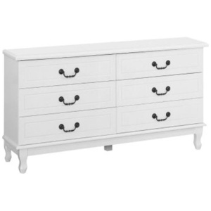 Chest of Drawers Lowboy White Storage Cabinet