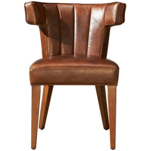 Cheval Leather Dining Chair, Vintage Whiskey