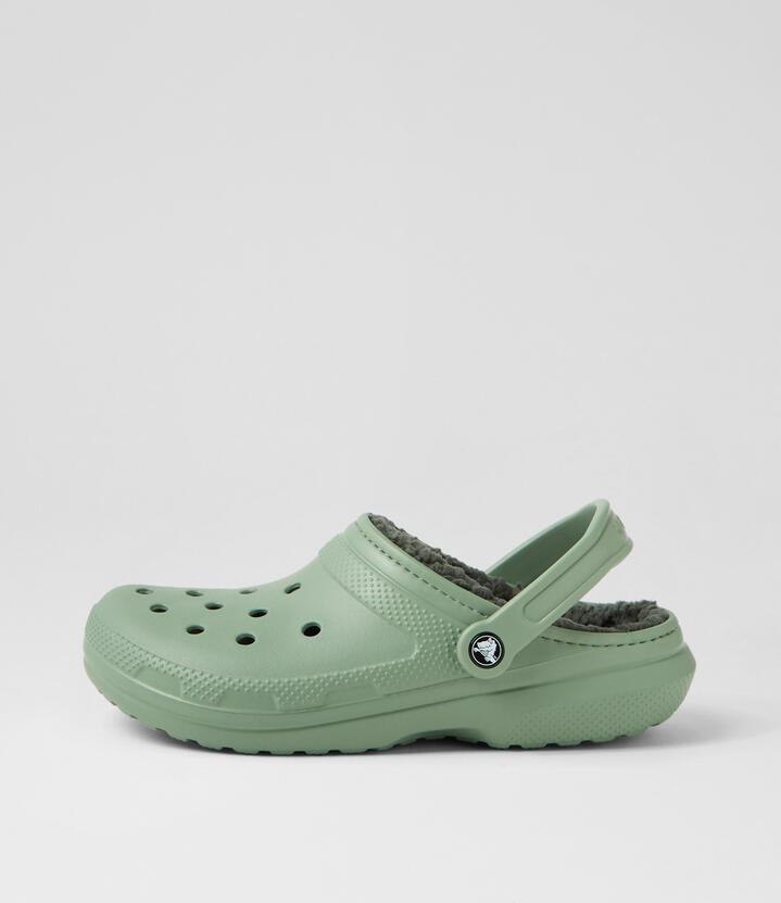 Classic Lined Clog W Moss Multi Croslite Flat Shoes