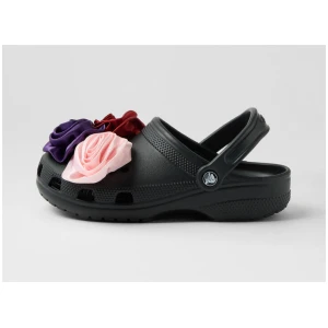 Classic Rosette Clog Black Croslite Flat Shoes