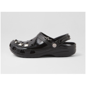 Classic Studded Clog Black Croslite Flat Shoes
