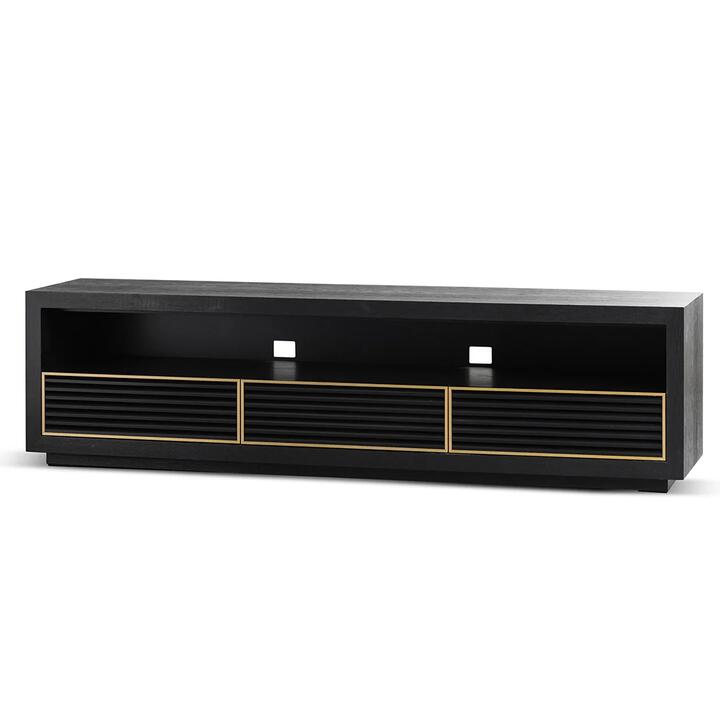 Claude 2m TV Entertainment Unit - Textured Espresso Black by Interior Secrets - AfterPay Available