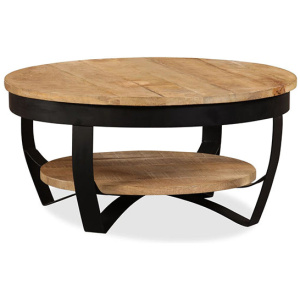 Coffee Table 65 Cm Solid Rough Mango Wood