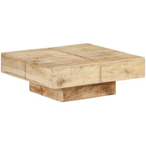 Coffee Table 80x80x28 cm Solid Mango Wood