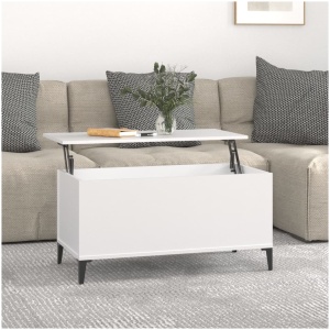 Coffee Table White 900 x 445 x 450 mm Engineered Wood