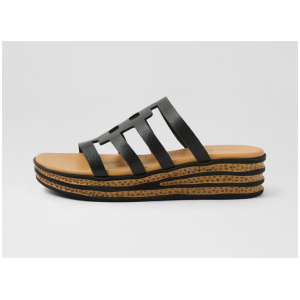 Colettes Black Leather Slides