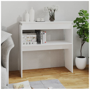 Console Table White 80X30X80 Cm Engineered Wood