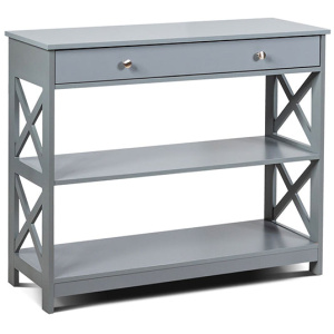Console Table With Drawer And 2 Shelves For Living Room Entryway