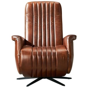Cordell Electric Recliner Leather Armchair, Vintage Whiskey