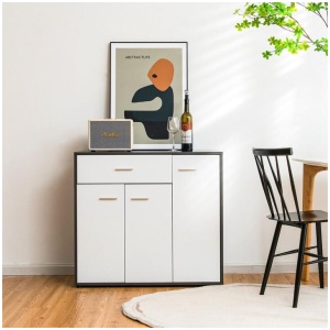 CostwayModern Buffet Sideboard Table with Adjustable Shelf for Dining Room, Living Room and Entryway