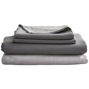 Cosy Club Washed Cotton Sheet Set Grey Double