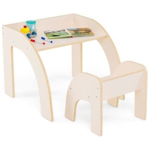 Cute Activity Kids Table And Chair Set With Wide Tabletop
