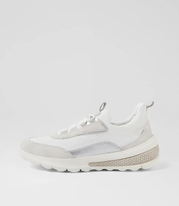 D Spherica Actif E White Off Suede Mix Sneakers