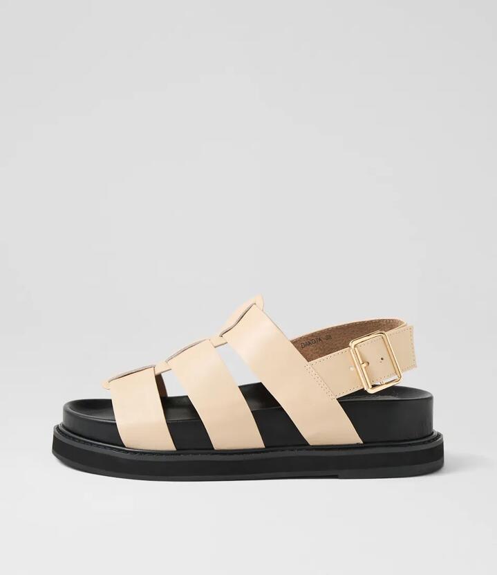 Dakota Vanilla Leather Sandals