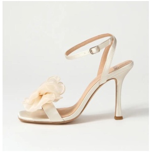 Daphne Cream Satin Sandals