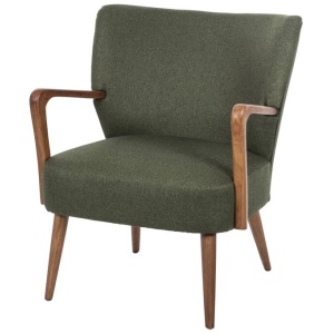 Darcy Armchair Walnut/Dark Green