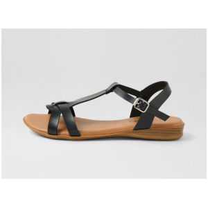 Darty Black Smooth Sandals