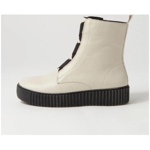 Date Stone Leather Ankle Boots