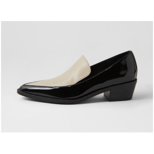 Daven Black Vanilla Patent Leather Flat Shoes