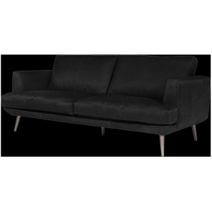 Delma 2.5 Seater Leather Sofa, Santosa Black