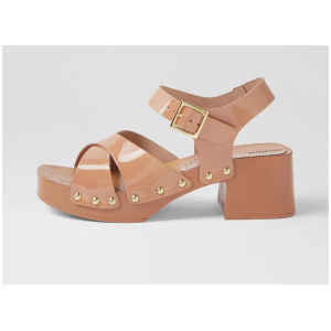 Deloise Blush Patent Leather Sandals
