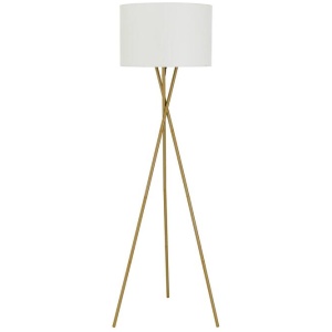 Denise Floor Lamp, Ivory, Antique Gold