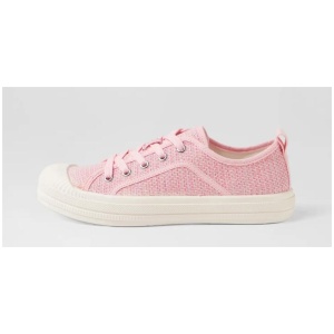 Derozen Pink Shimmer Fabric Sneakers