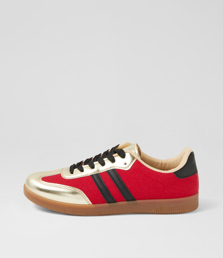 Destine Gold Red Multi Sneakers
