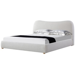Diaz King Bed Frame - Cream White by Interior Secrets - AfterPay Available