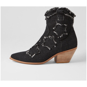 Dibi Black Denim Fabric Ankle Boots