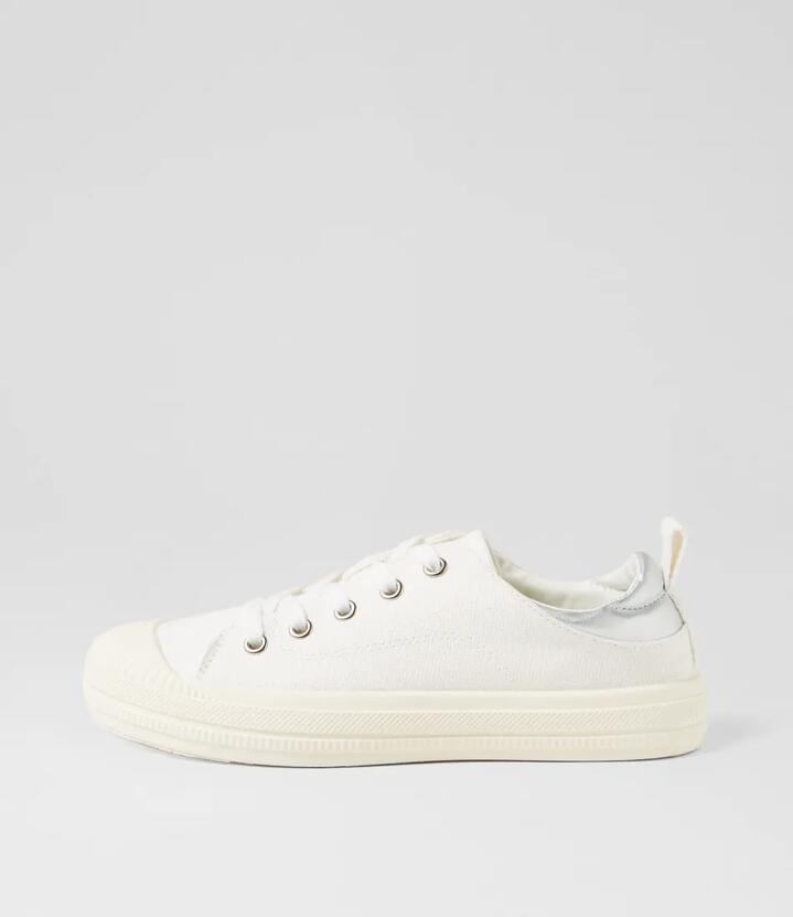 Dikembe White Canvas Sneakers