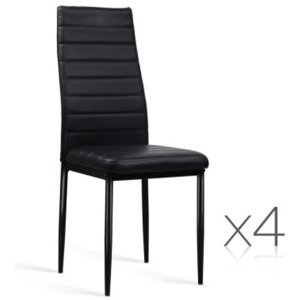 Dining Chairs PVC Leather (Set Of 4)