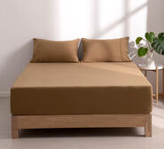 Dreamaker Superfine Microfibre Single Fitted Sheet Set Brown