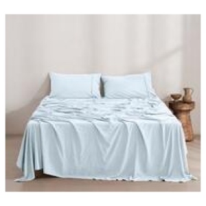 Dreamaker Superfine Microfibre Single Navy Sheet Set Blue