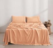 Dreamaker Superfine Microfibre Single Rust Sheet Set Peach
