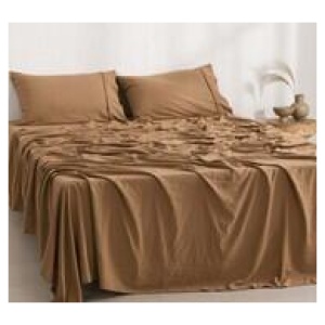 Dreamaker Superfine Microfibre Single Sheet Set Brown