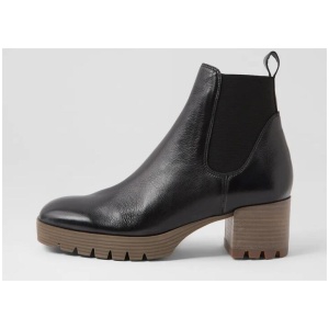 Dunkan Black Natural Leather Chelsea Boots