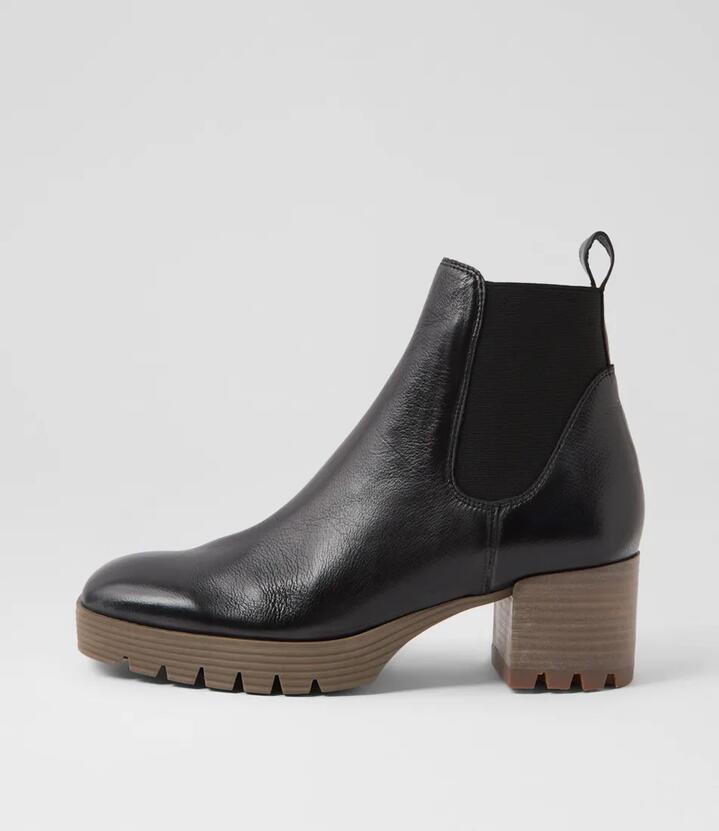 Dunkan Black Natural Leather Chelsea Boots