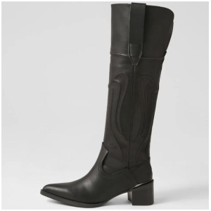 Dynasty Black Knee High Boots