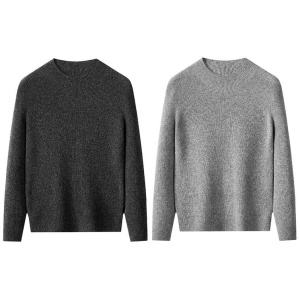 EVERAU® 100% Wool Knitwear Sweater Roya - Grey / S