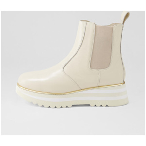 Eccha Milk Leather Chelsea Boots