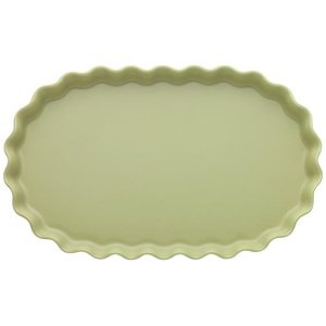 Ecology Ruffle Oval Serving Bowl 35x22cm Ginko