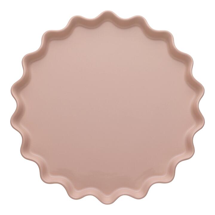 Ecology Ruffle Round Platter 32cm Pink Salt