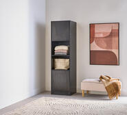 Eden 2 Shelf & 2 Door Wardrobe Black