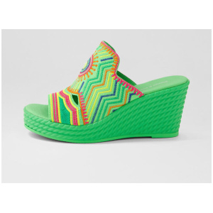 Eilam Lime Multi Light Suede Sandals