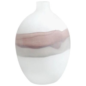 Elara Flowing Vase B - White by Interior Secrets - AfterPay Available