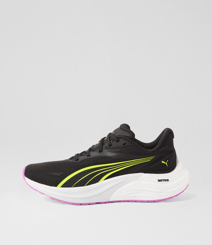 Electrify Nitro 4 Wn W Black Yellow Alert Fabric Sneakers