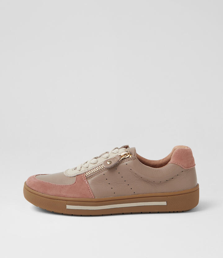 Emiee Light Mauve Leather Sneakers