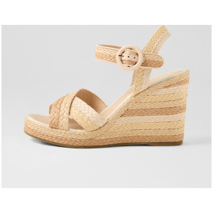 Erzza Natural Multi Synthetic Raffia Sandals