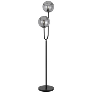 Eterna 2 Floor Lamp, Black, Smoke Glass